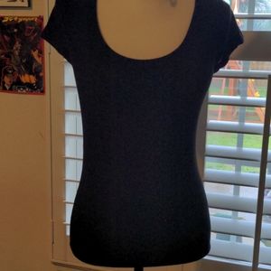 Corset style black lace top - L